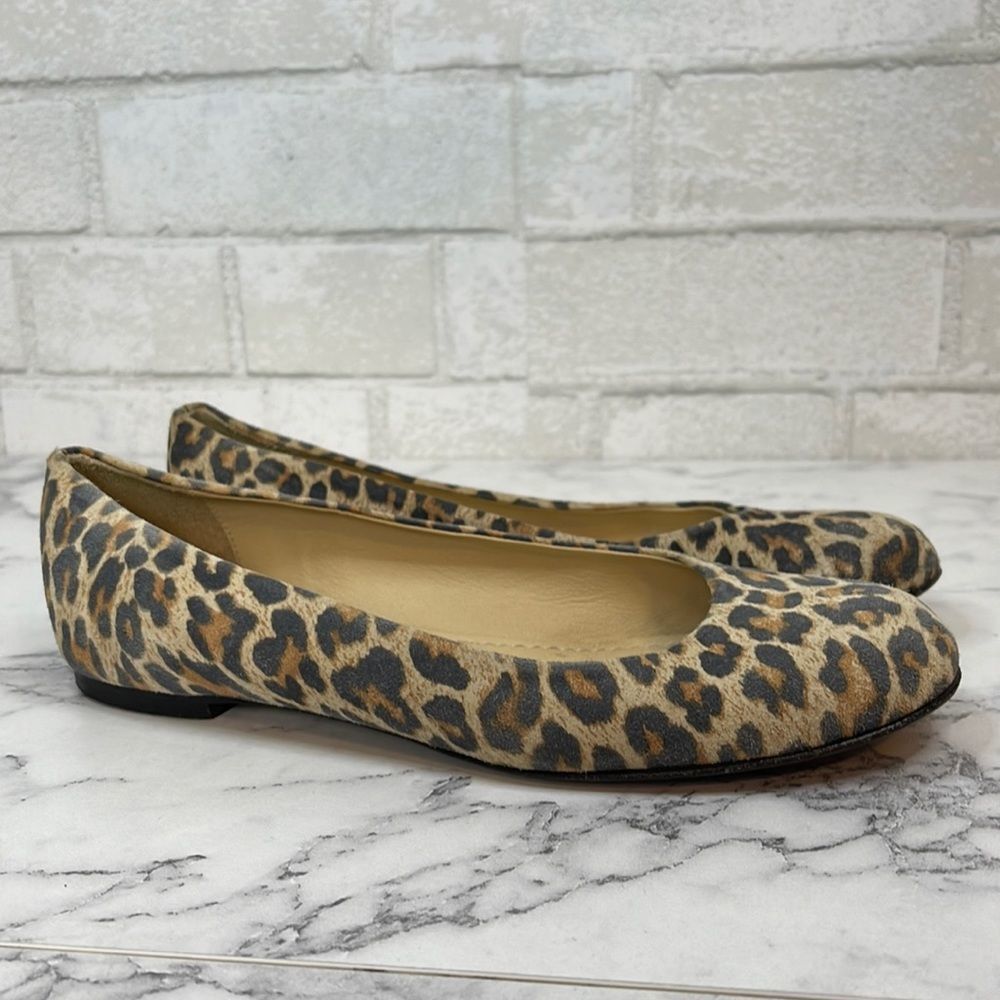 Garnet Hill Leopard Animal Print Flats 5